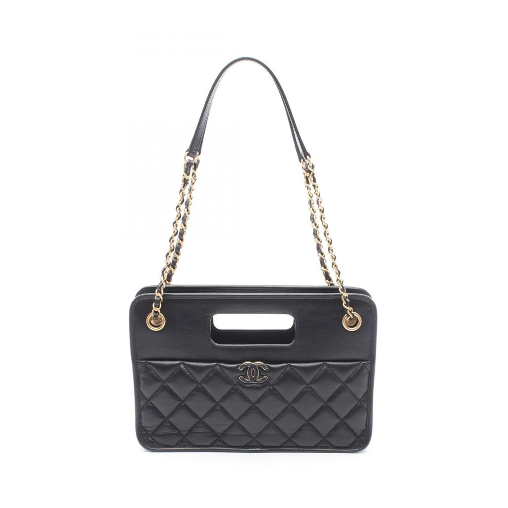 Chanel Small Shopping Bag, Matelassé Shoulder Bag/Handbag, Leather, Women's, ...